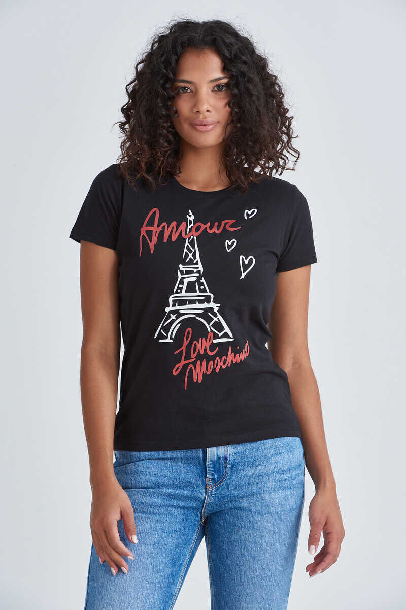 Lıove Moschino Kadın Yazılı T-Shirt - 1