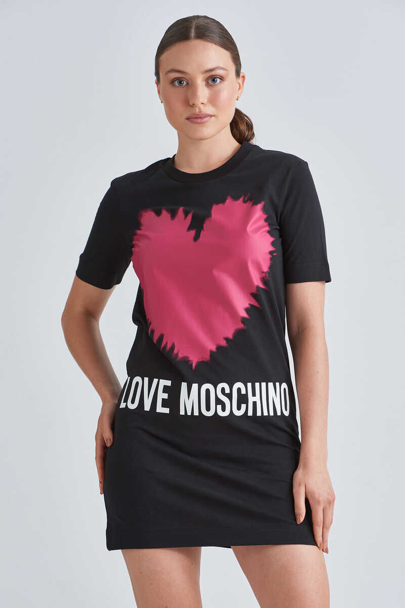 Love Moschino Baskılı Kadın Mini Elbise - 1