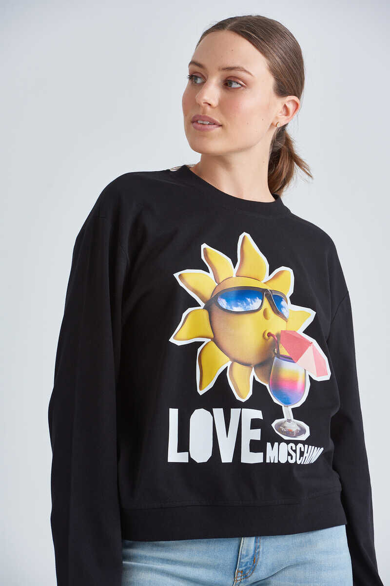 Love Moschino Baskılı Kadın Sweatshirt - 1