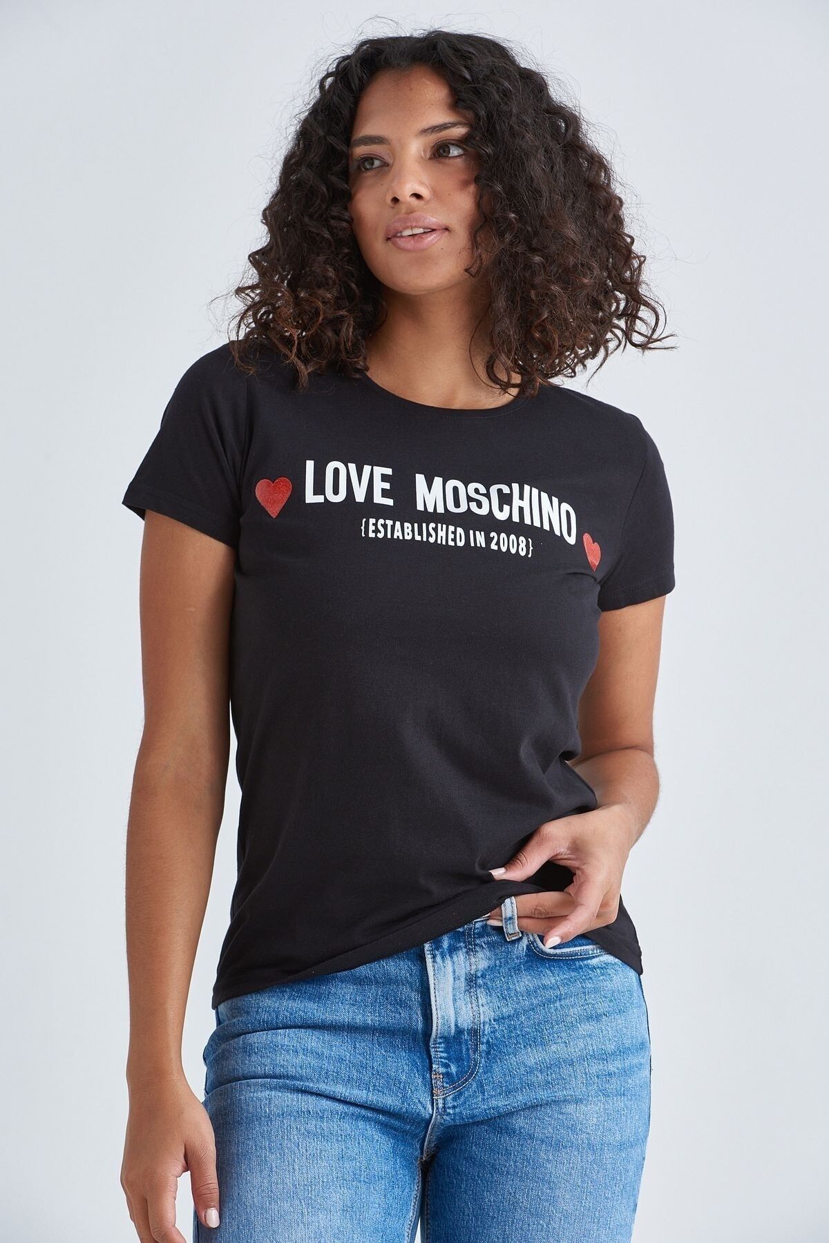 Love Moschino Bisiklet Yaka Kadın T-Shirt - 5