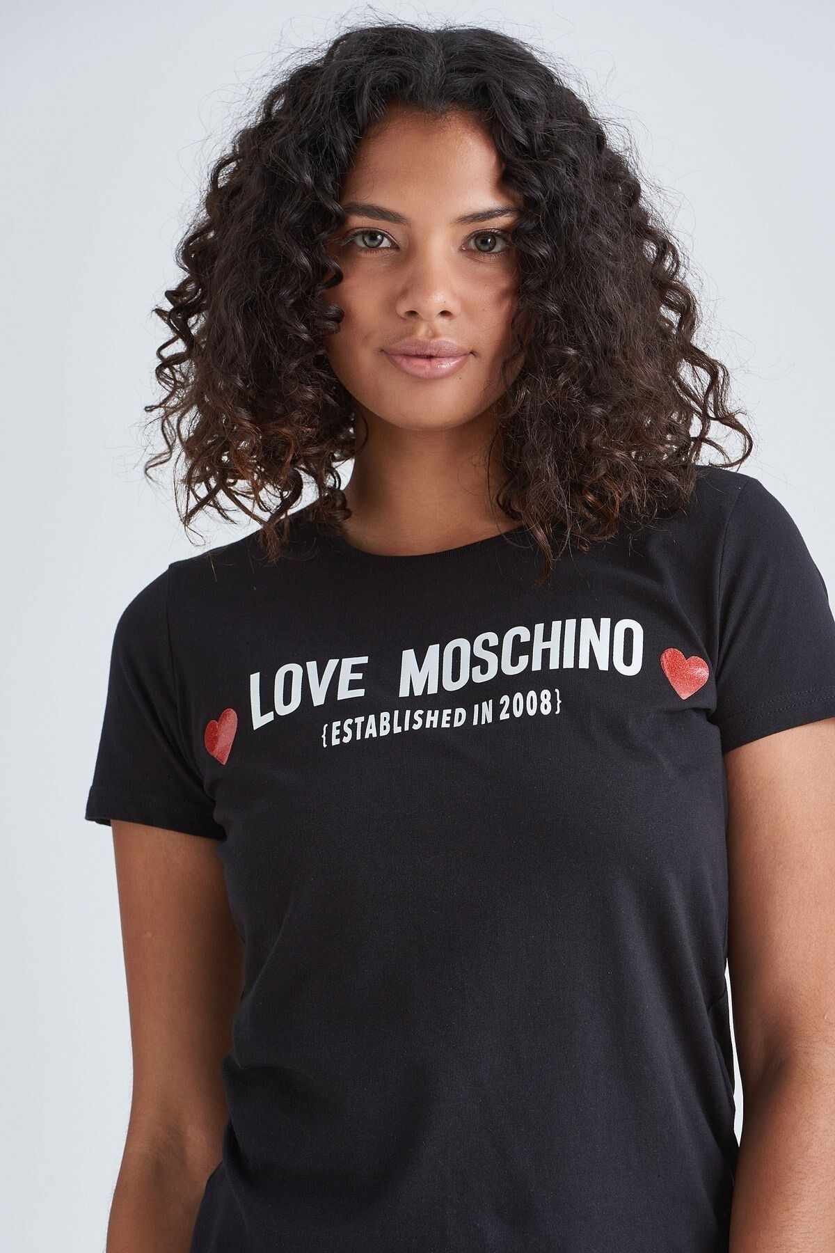 Love Moschino Bisiklet Yaka Kadın T-Shirt - 7