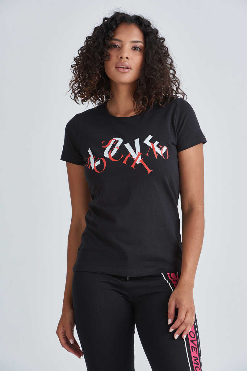 Love Moschino Bisiklet Yaka Kadın T-Shirt - 1