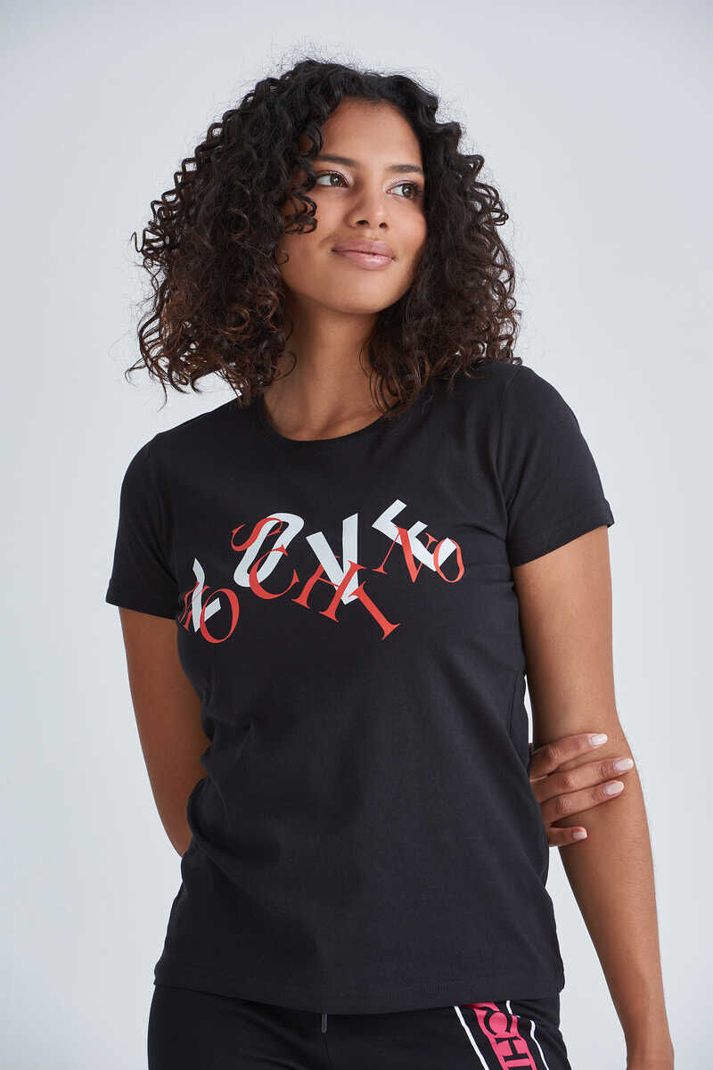 Love Moschino Bisiklet Yaka Kadın T-Shirt - 2