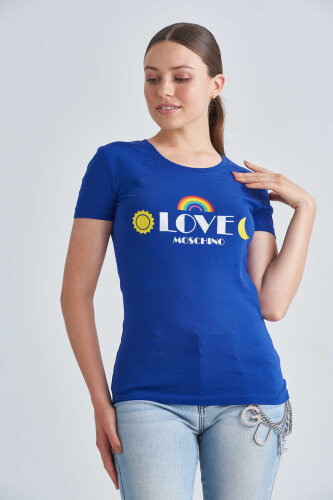 Love Moschino Kadın Bisiklet Yaka T-Shirt - 3