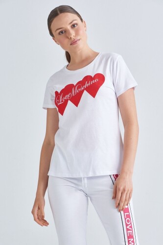 Love Moschino Kadın Bisiklet Yaka T-Shirt - 5