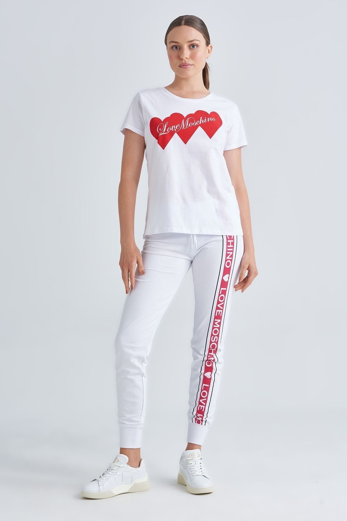 Love Moschino Kadın Bisiklet Yaka T-Shirt - 6