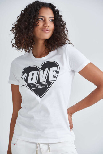 Love Moschino Kadın Bisiklet Yaka T-Shirt - 3