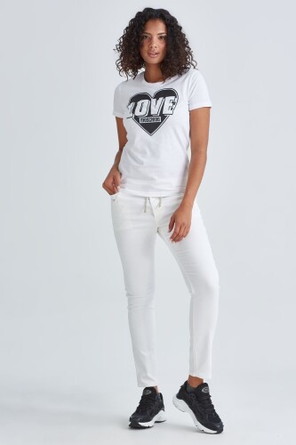 Love Moschino Kadın Bisiklet Yaka T-Shirt - 6