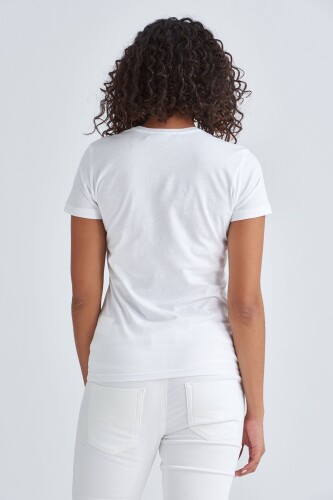 Love Moschino Kadın Bisiklet Yaka T-Shirt - 8
