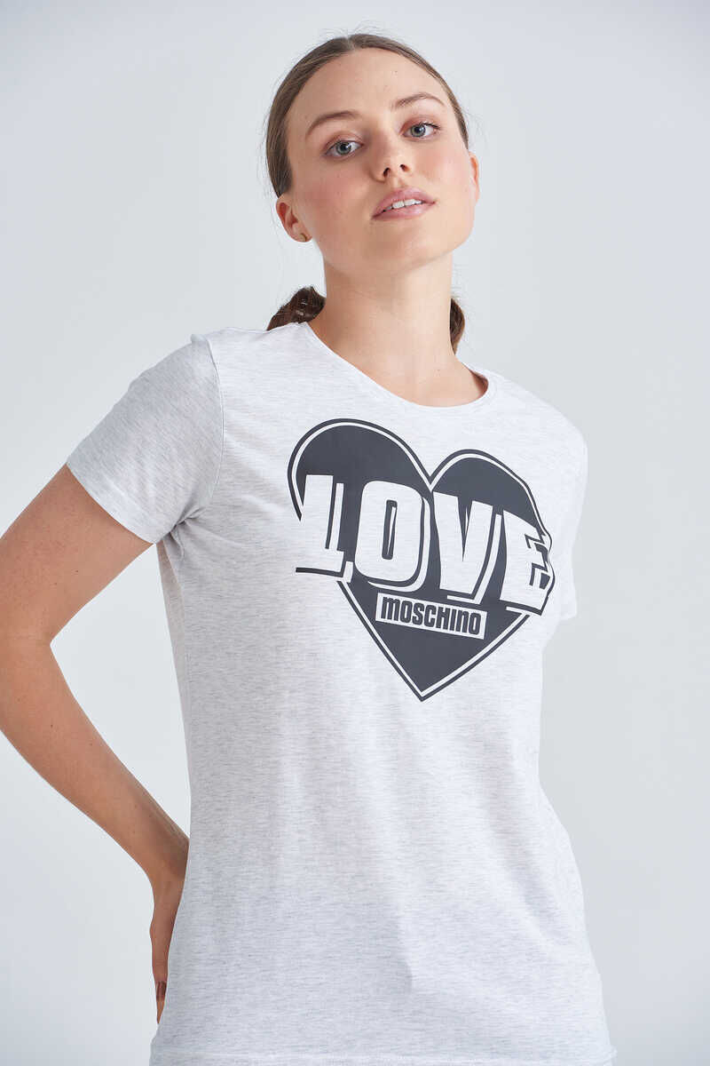 Love Moschino Kadın Bisiklet Yaka T-Shirt - 3