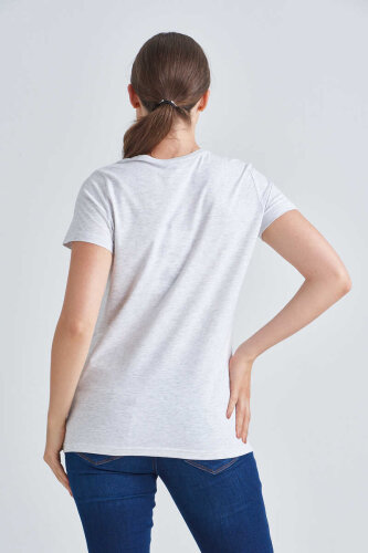 Love Moschino Kadın Bisiklet Yaka T-Shirt - 4