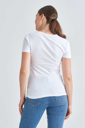 Love Moschino Kadın Bisiklet Yaka T-Shirt - 4