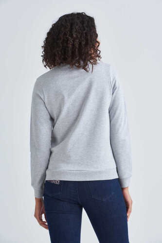 Love Moschino Kadın Kalp Logolu Sweatshirt - 4