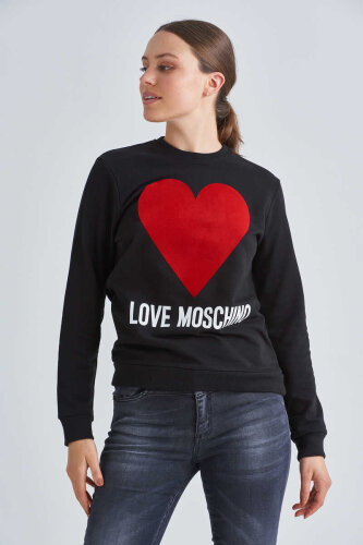 Love Moschino Kadın Logolu Sweatshirt - Love Moschino