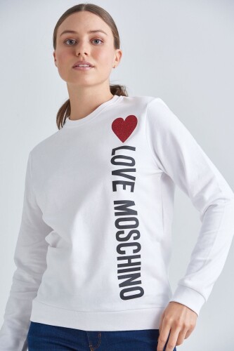 Love Moschino Kadın Logolu Sweatshirt - 5