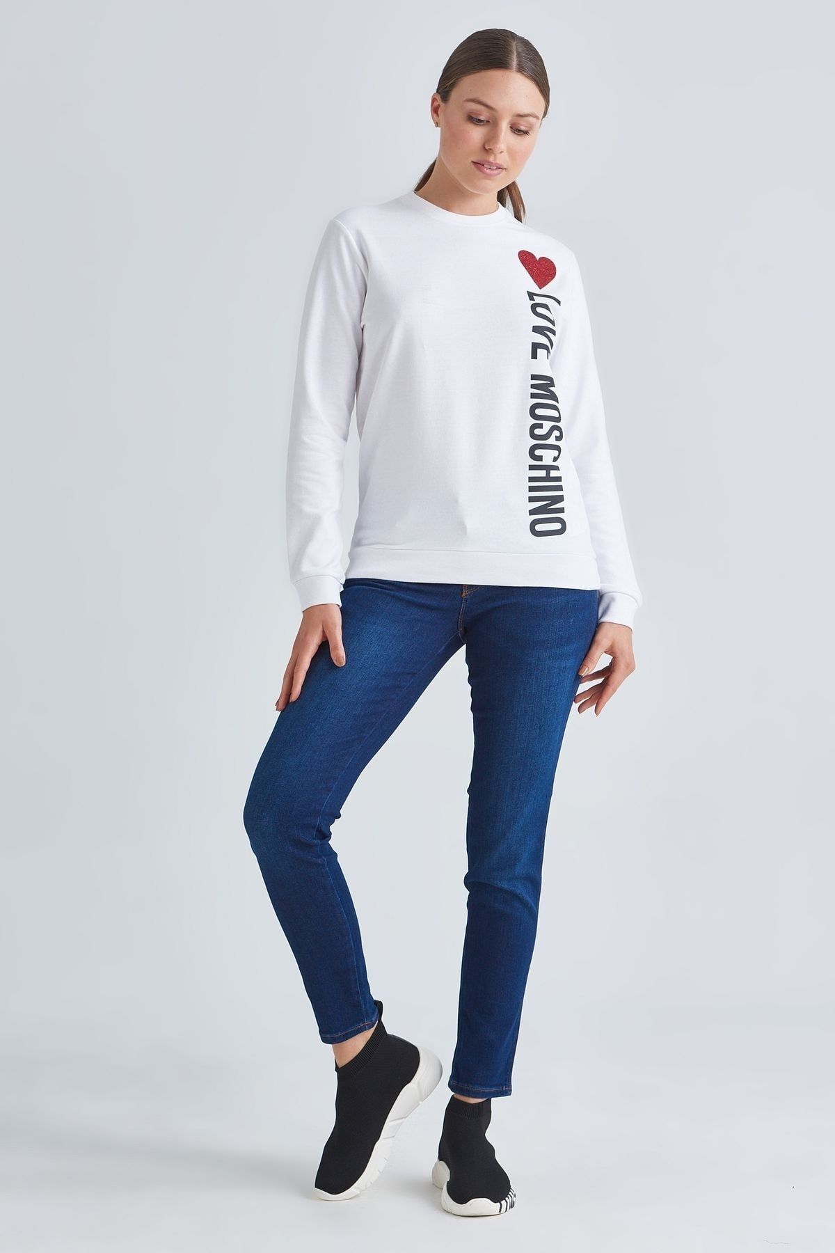 Love Moschino Kadın Logolu Sweatshirt - 6