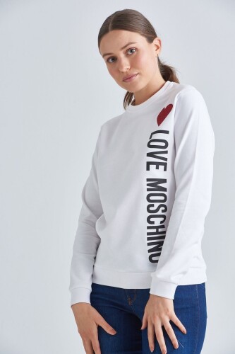 Love Moschino Kadın Logolu Sweatshirt - 7