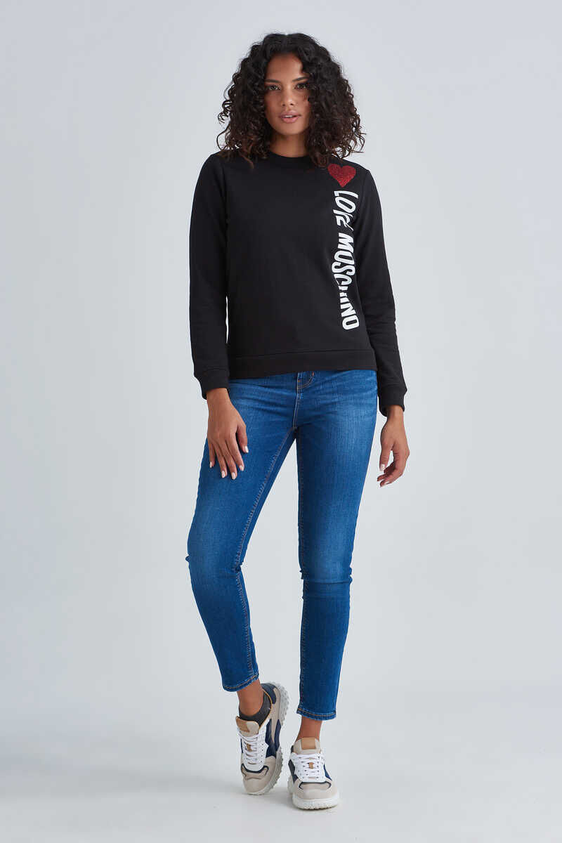 Love Moschino Kadın Logolu Sweatshirt - 2