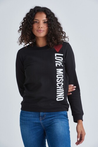 Love Moschino Kadın Logolu Sweatshirt - 5