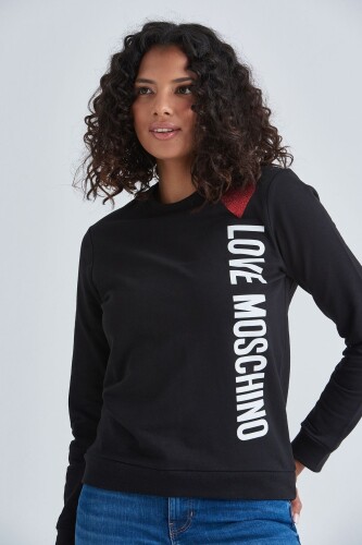 Love Moschino Kadın Logolu Sweatshirt - 7