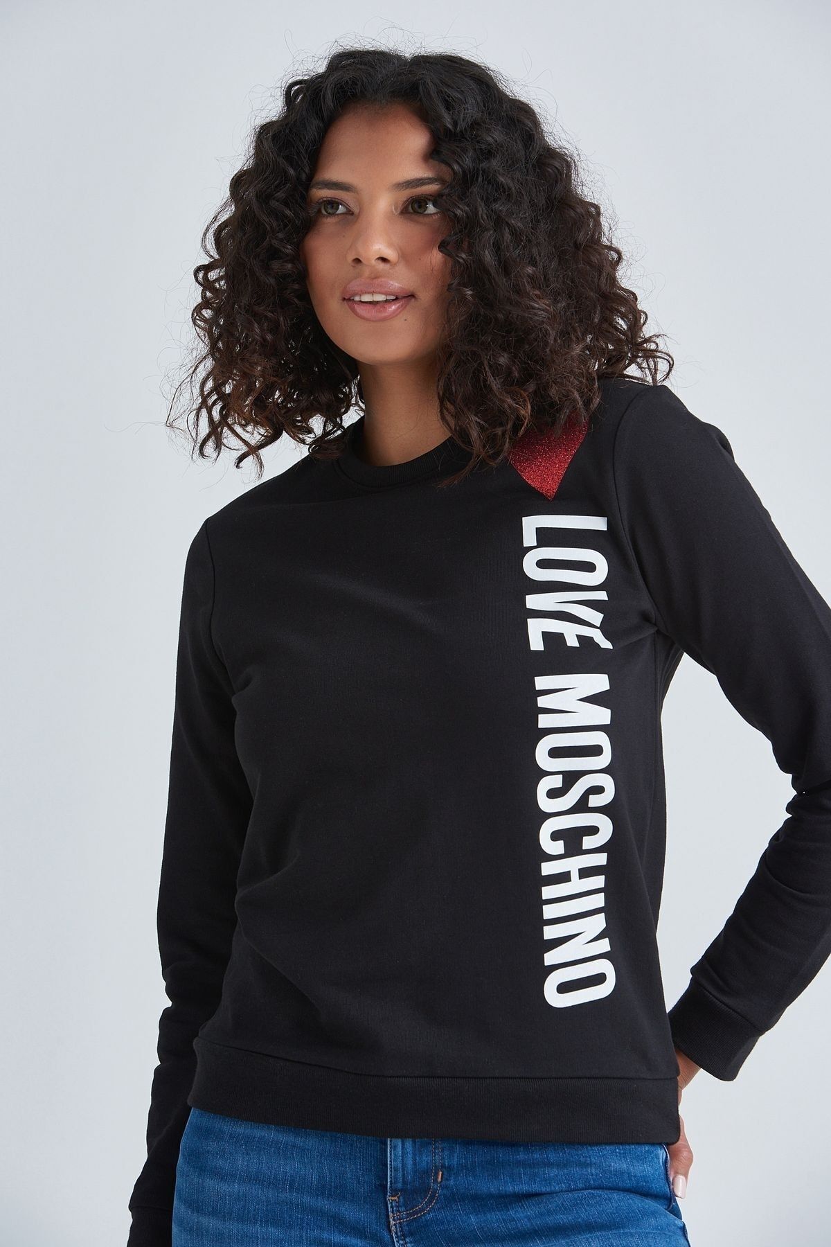 Love Moschino Kadın Logolu Sweatshirt - 7