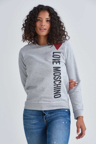 Love Moschino Kadın Logolu Sweatshirt - Love Moschino
