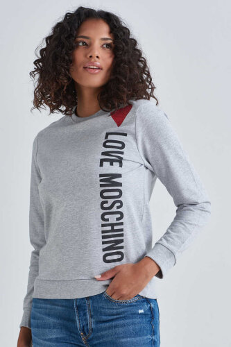 Love Moschino Kadın Logolu Sweatshirt - 3