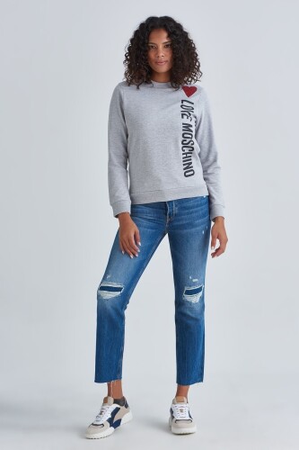 Love Moschino Kadın Logolu Sweatshirt - 6
