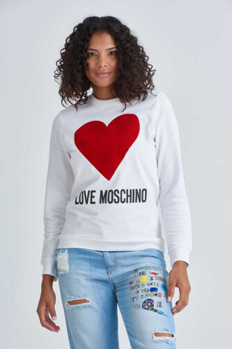 Love Moschino Kadın Logolu Sweatshirt - Love Moschino