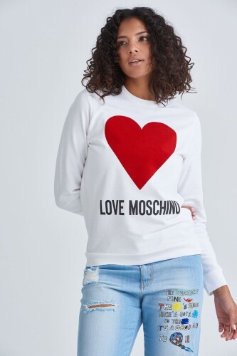 Love Moschino Kadın Logolu Sweatshirt - 7