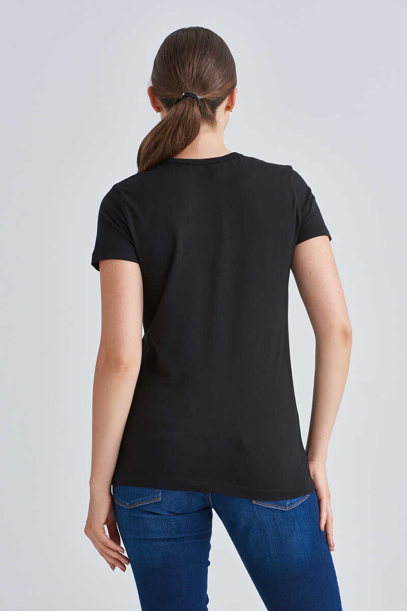 Love Moschino Kadın Taşlı T-Shirt - 4