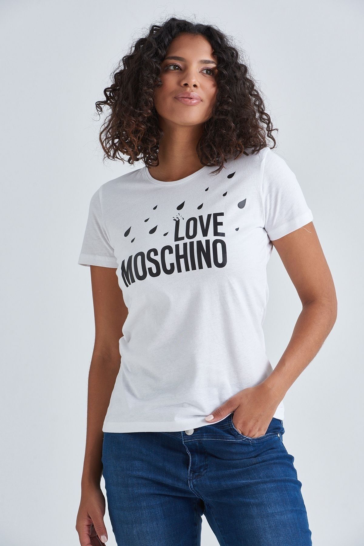 Love Moschino Kadın Yazılı T-Shirt - 5