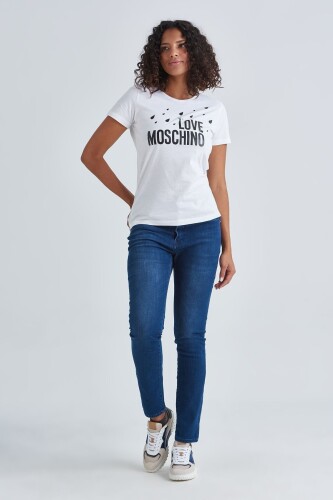 Love Moschino Kadın Yazılı T-Shirt - 6