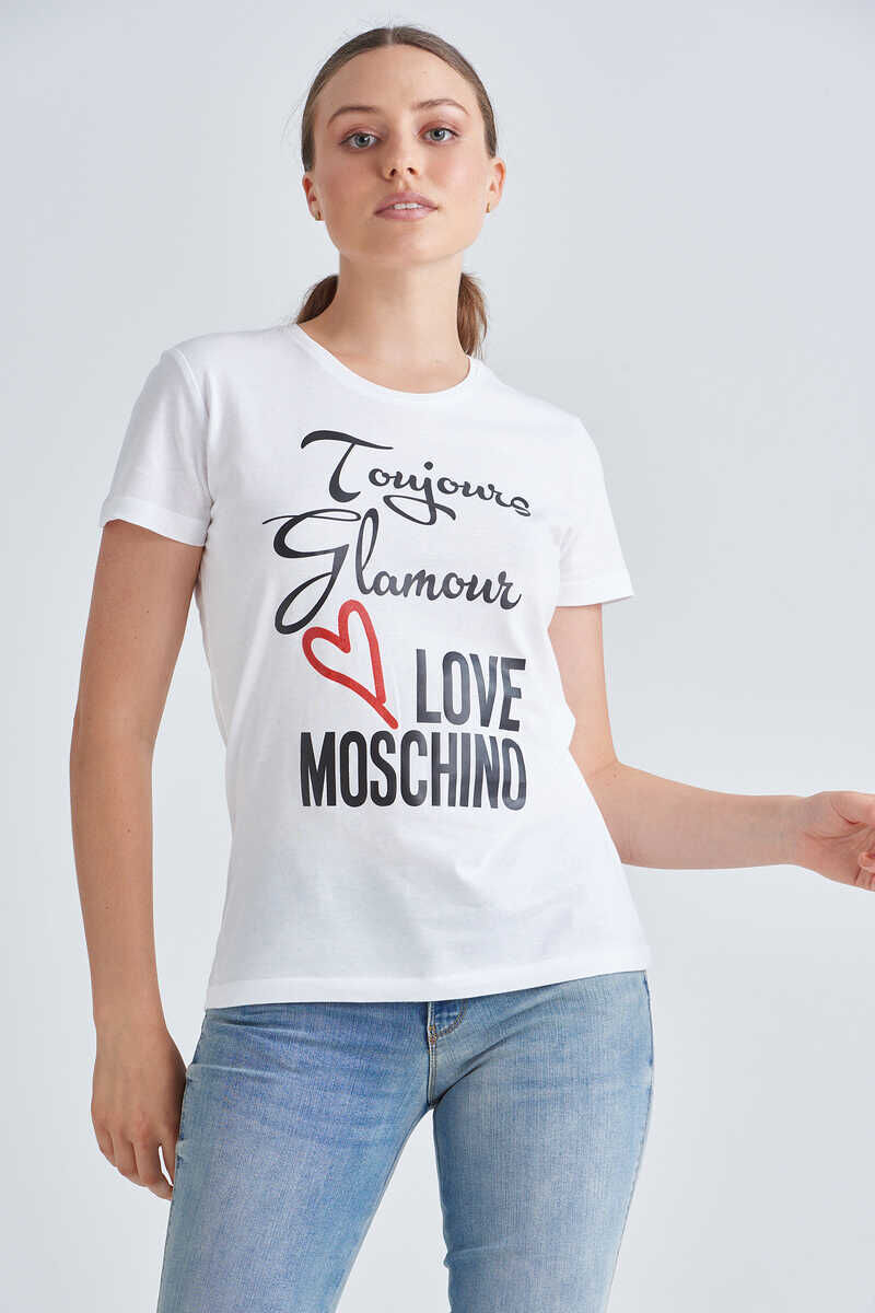 Love Moschino Kadın Yazılı T-Shirt - 1