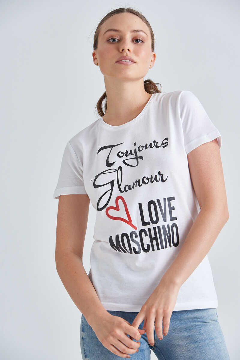 Love Moschino Kadın Yazılı T-Shirt - 2