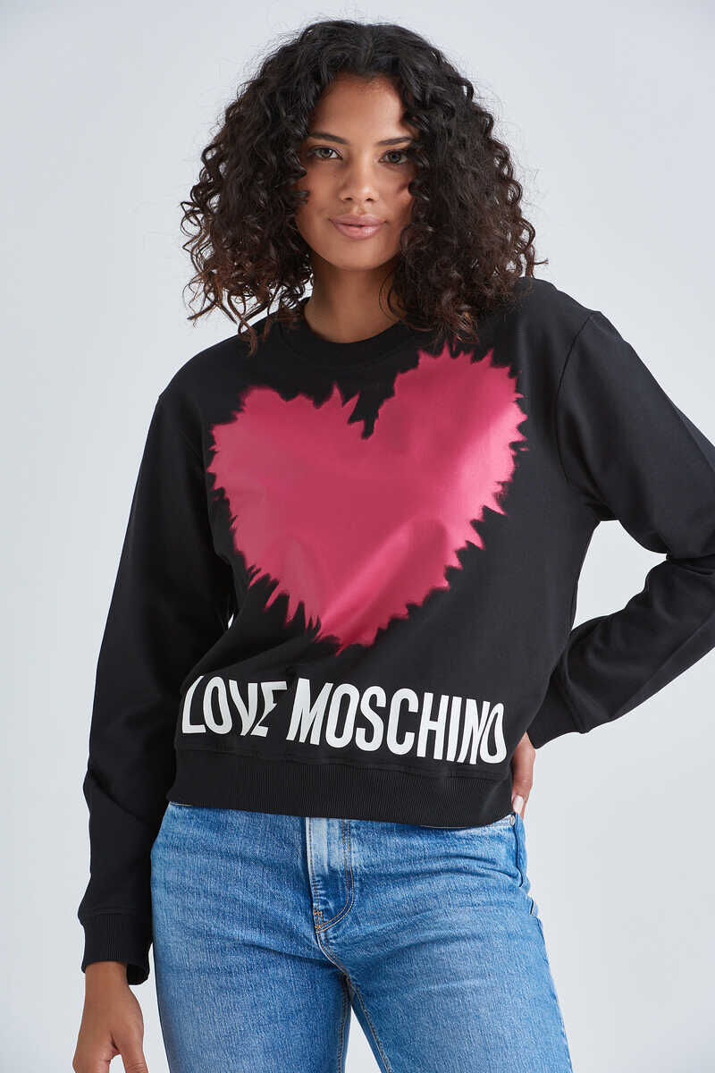 Love Moschino Kalp Baskılı Kadın Sweatshirt - 1