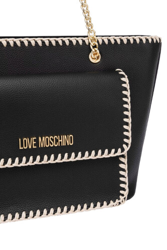 Love Moschino Zincir Detaylı Kadın Kol Çantası - 3