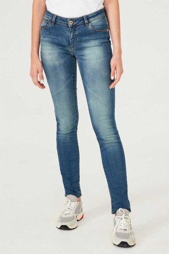 Normal Bel Dar Kesim Kadın Jean Pantolon - Trussardi