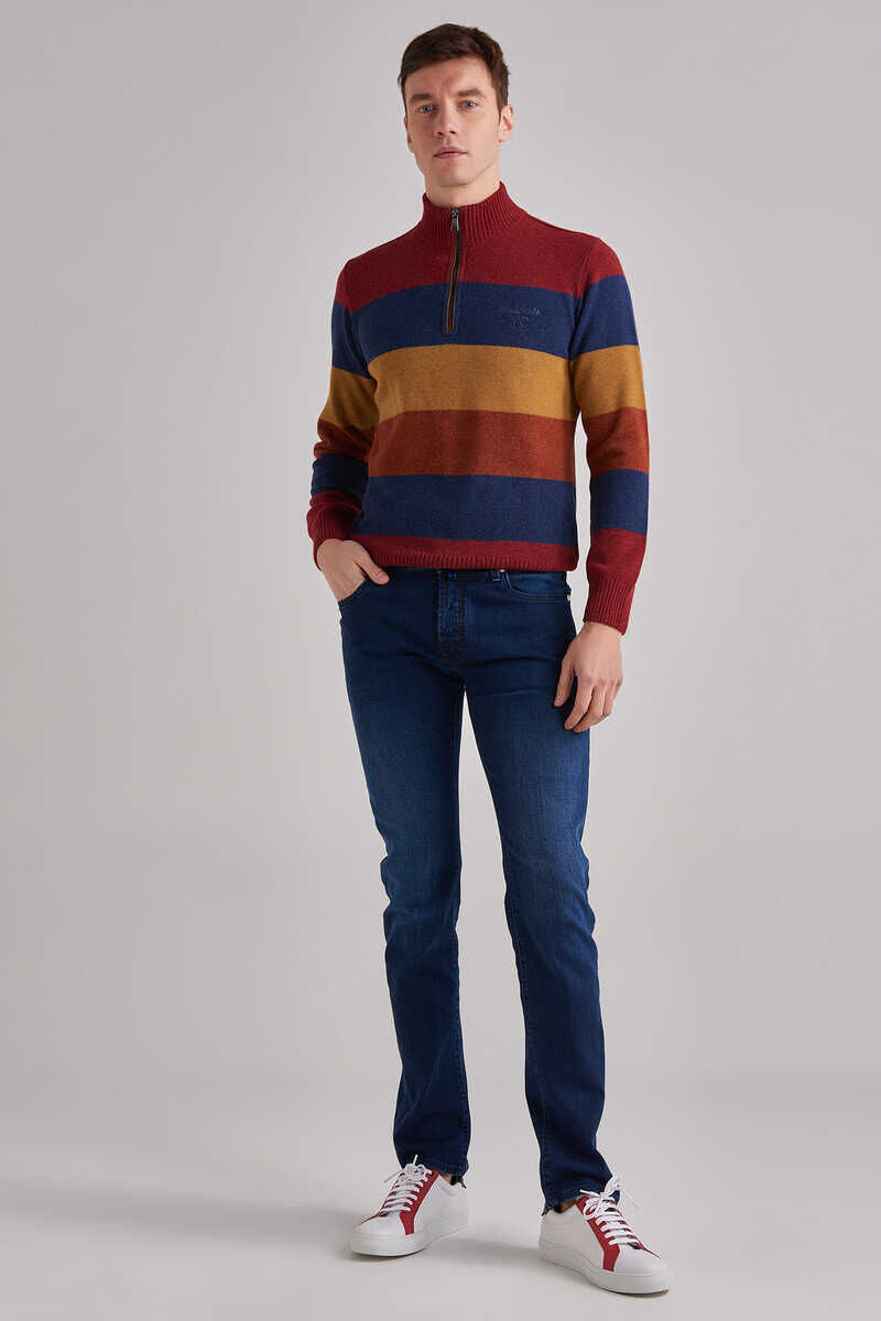 Normal Bel Normal Kesim Erkek Jeans - 1