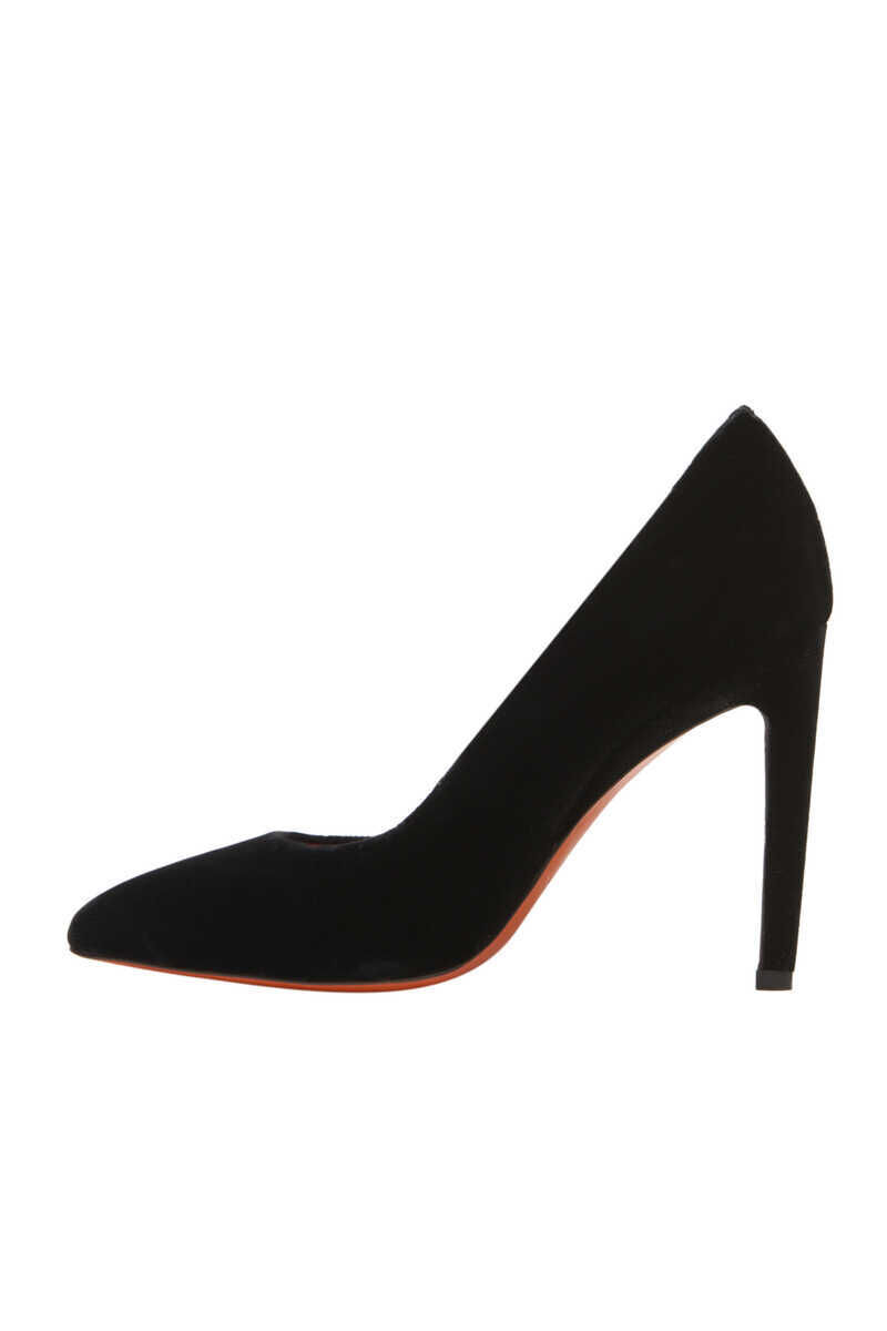 Santoni Kadın Kadife Stiletto - 4