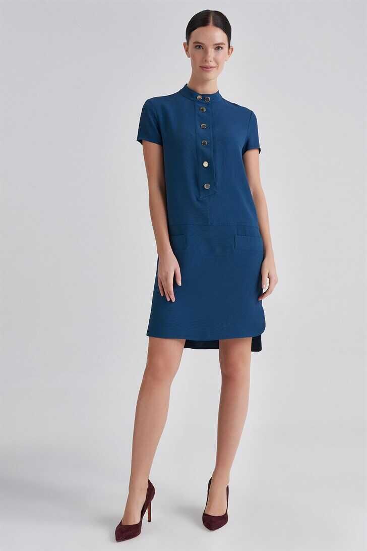 Trussardi Düğmeli Kadın Midi Elbise - 1