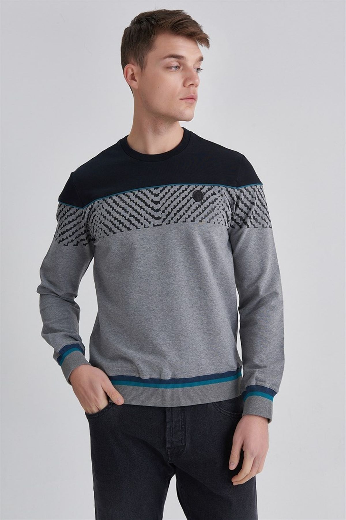 Trussardi Erkek Bisiklet Yaka Sweatshirt - 5