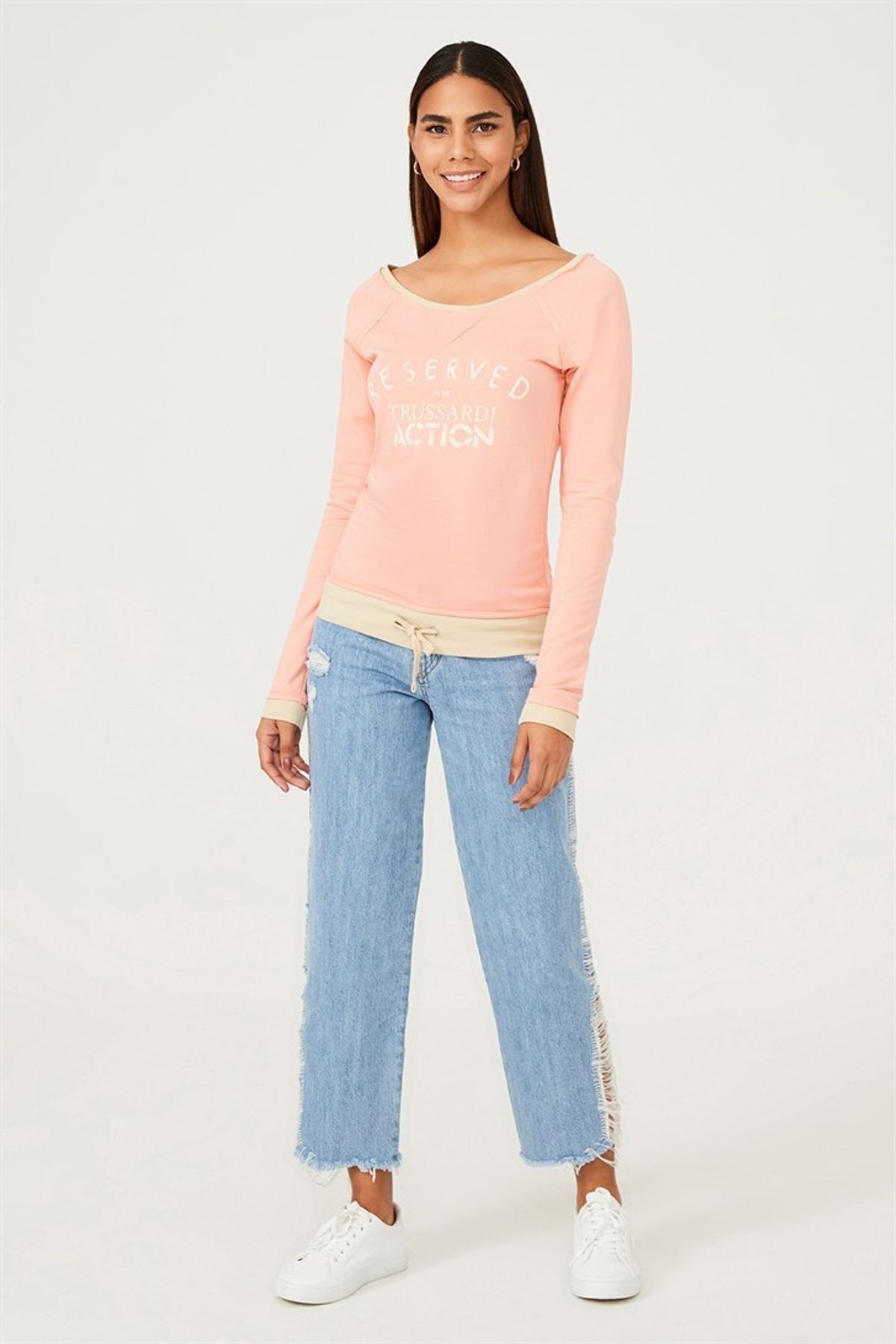 Trussardi Kadın Bağcıklı Sweatshirt - 12