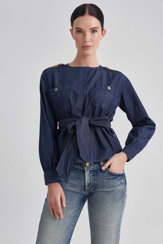 Trussardi Kadın Cepli Bluz - Trussardi