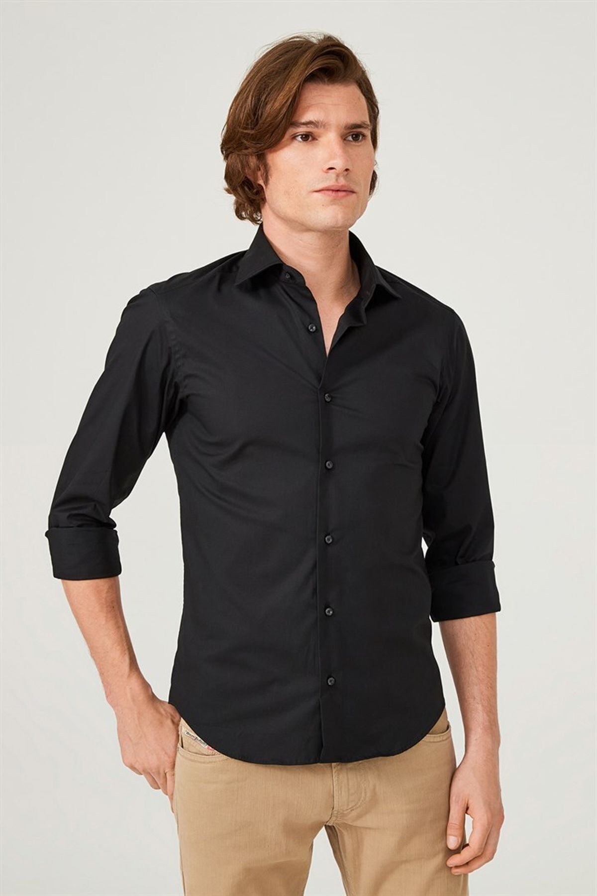 Uominitaliani Slim Fit Uzun Kollu Erkek Gömlek - 12