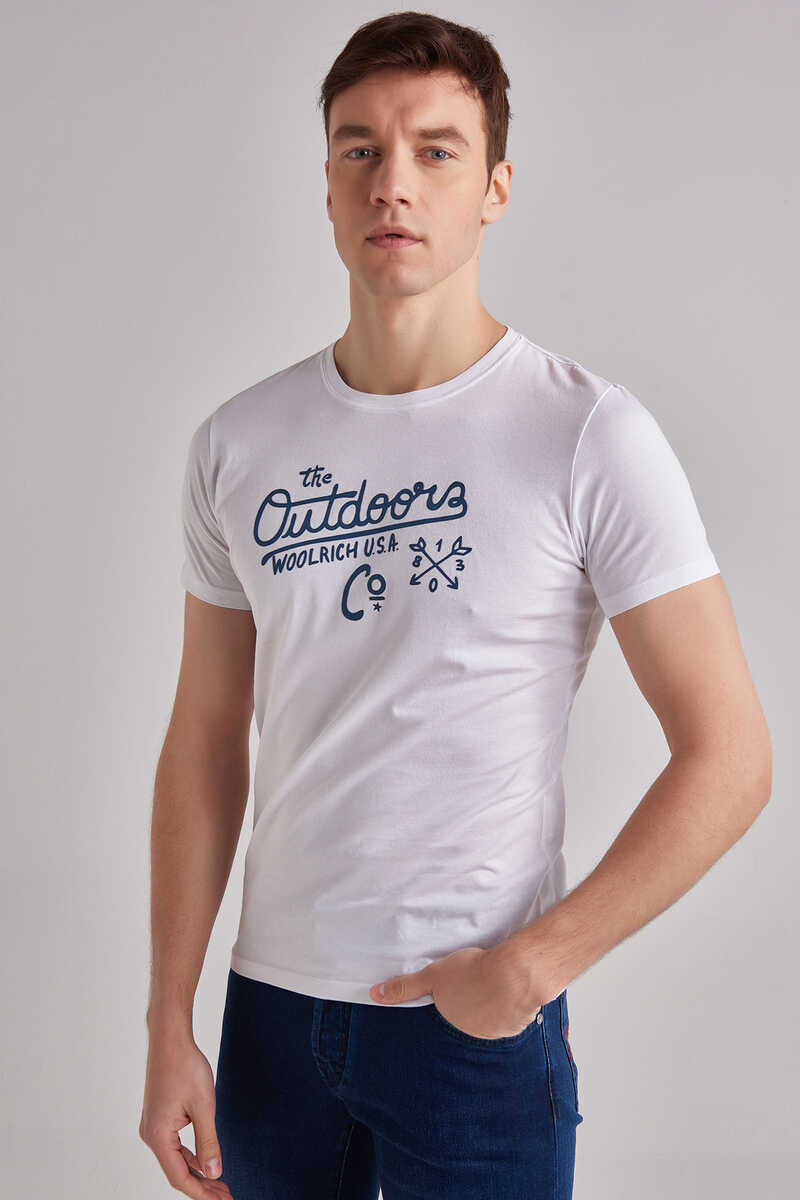 Woolrich Erkek Bisiklet Yaka T-Shirt - 3