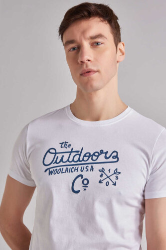 Woolrich Erkek Bisiklet Yaka T-Shirt - 4