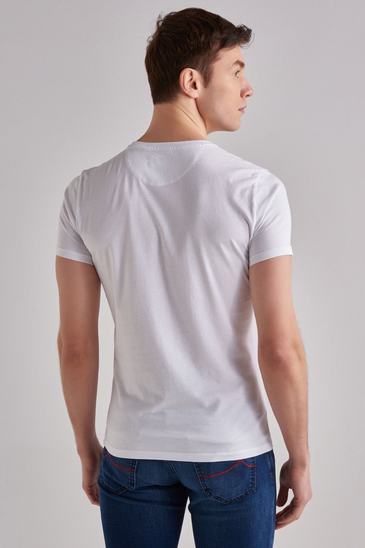 Woolrich Erkek Bisiklet Yaka T-Shirt - 10