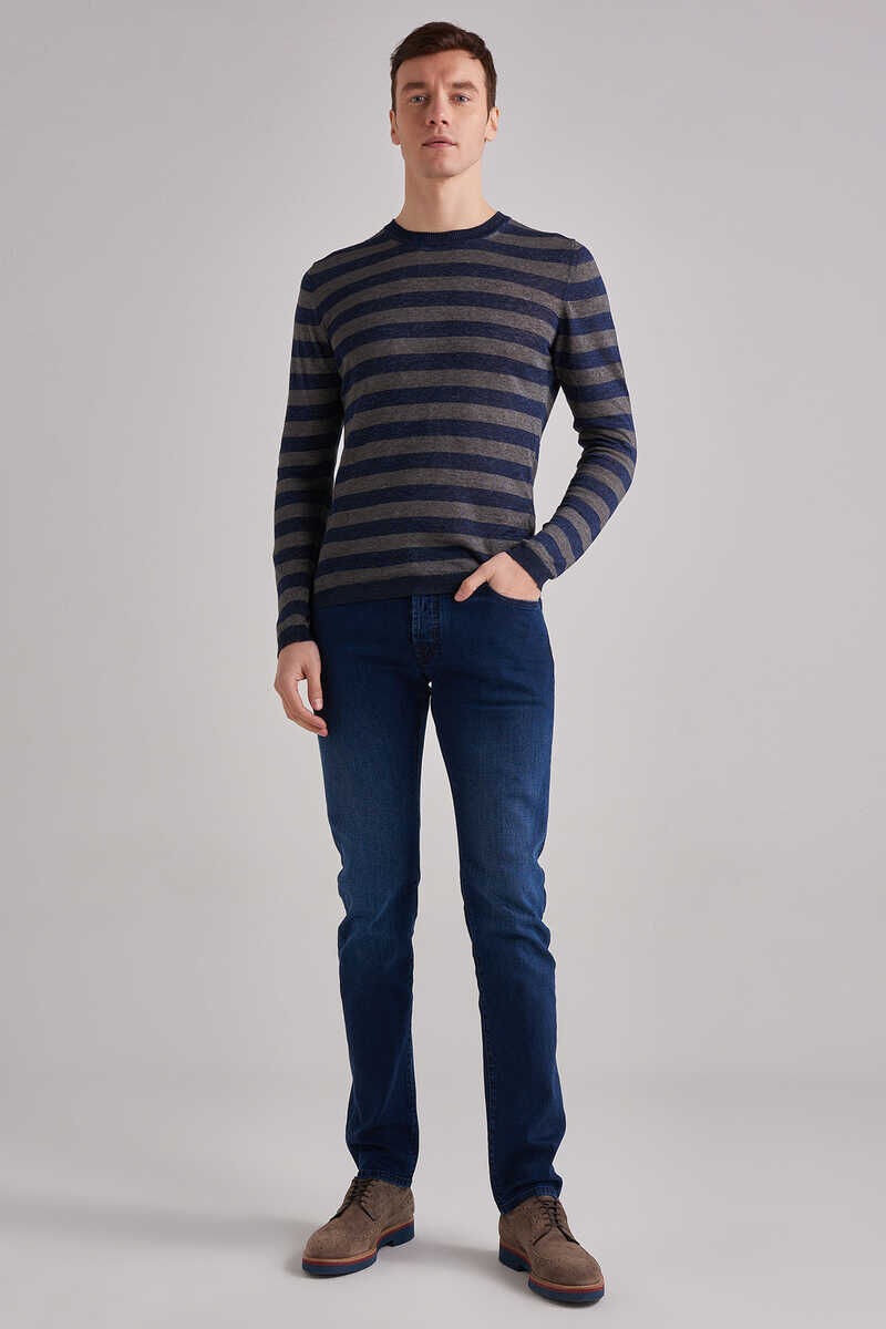Woolrich Keten Erkek Bisiklet Yaka Kazak - 3