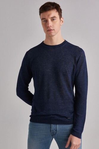 Woolrich Keten Erkek Bisiklet Yaka Kazak - 5